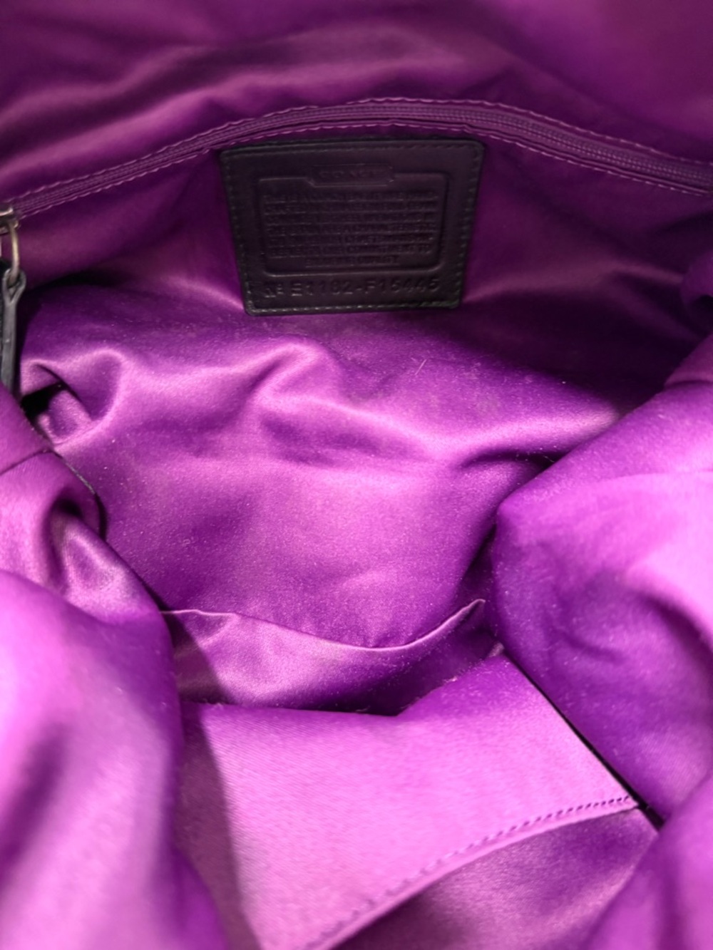 Coach Ashley Leather Satchel F15445 Black Shoulder Bag - Picture 10 of 15